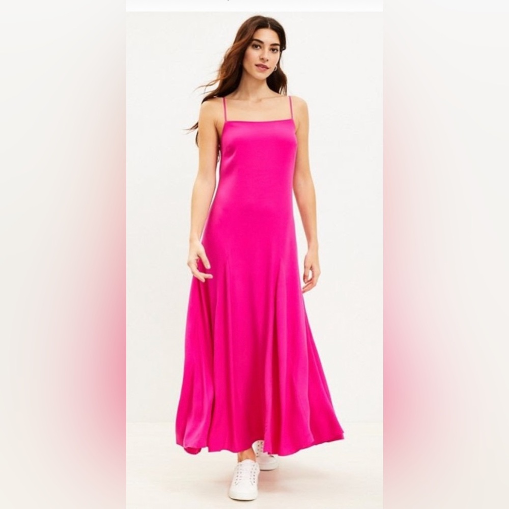 LOFT pink maxi dress size 0